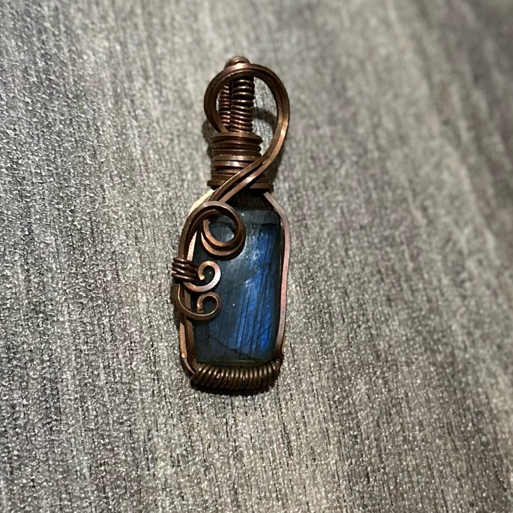 Handcrafted Wire Wrapped Labradorite Pendant